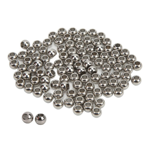 100 st metallpärlor rostfritt stål robusta och hållbara