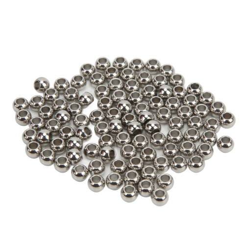 100 st metallpärlor rostfritt stål robusta och hållbara 1