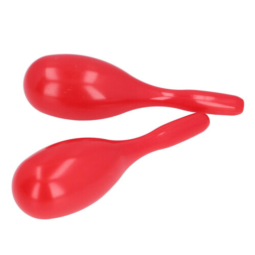 2Pcs Music Maracas Oval Shaped Plastic Hand 2
