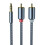 Cable adaptador de interfaz de conector jack de 3,5 mm a 2 machos para 1