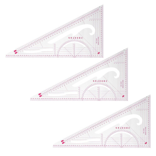 Règle de couture 3 pièces, pliable, à dessiner 2