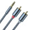 Cable adaptador de interfaz de conector jack de 3,5 mm a 2 machos para 4
