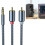 Cable adaptador de interfaz de conector jack de 3,5 mm a 2 machos para 5
