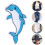 20 Stück handgefertigte Delfin-Stickmuster 4