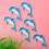 20 Stück handgefertigte Delfin-Stickmuster 5