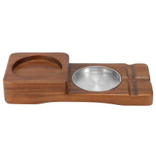 Gentleman's Haven, Whiskey Glass Tray & Cigar Ashtray Coaster, Wooden Cigar Holder Premium Wood Decor, Cigar Accessory Gift for Men Dad, Enhances Home
