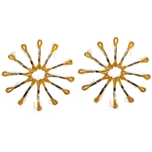 24Pcs Embroidery Thread CrossStitch Glossy Gold 2