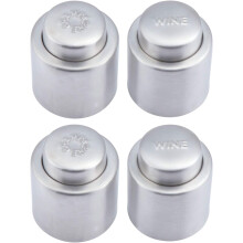 Tappo di chiusura in acciaio inox per bottiglie di vino e champagne, con tecnologia di chiusura ermetica per preservare il sapore e la freschezza.