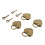 4 Sets Heart Padlock Key Set Decorative Metal 5