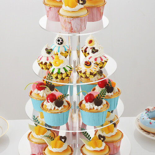 Μοντέρνα βιτρίνα για cupcakes, διακοσμητικό σχέδιο με ακρυλικό τροφίμων για τέλειες 2