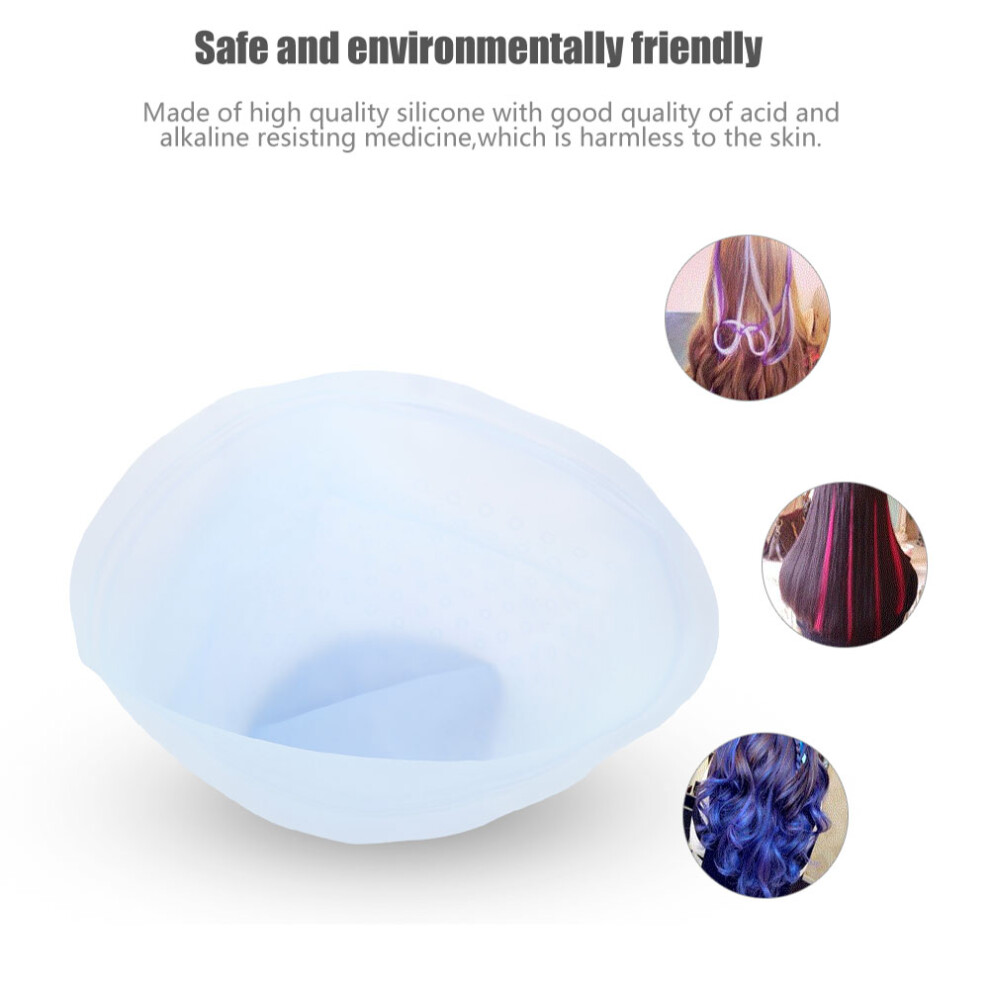 Hair Highlighting Cap Blue Silicone Gel Dye Cap Easy to Use & Reuse with Hook