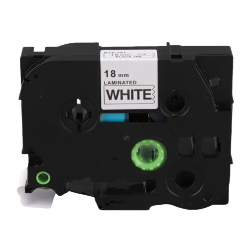 18mm Label Maker Laminated Tape Black On White for