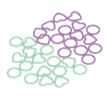 32Pcs Green Purple Round Heart Type Knitting