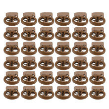 30 stuks veersluitingen met dubbel gat voor koord, multifunctioneel gebruik.