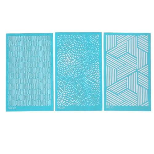 3 st silkscreen-schabloner för polymerlera