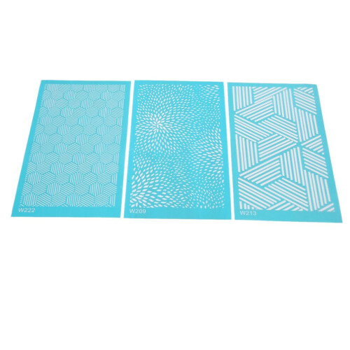 3 st silkscreen-schabloner för polymerlera 1
