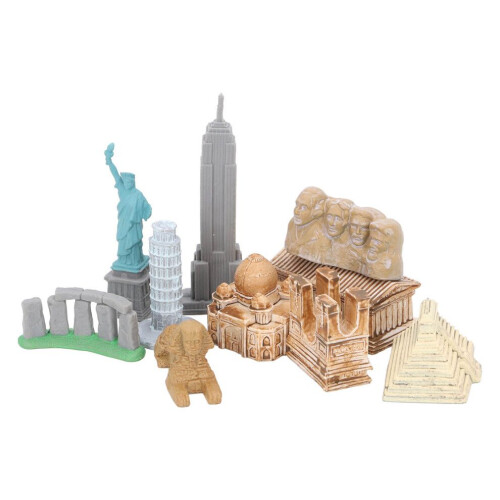 10 piezas de edificios en miniatura de ciudades del mundo 1