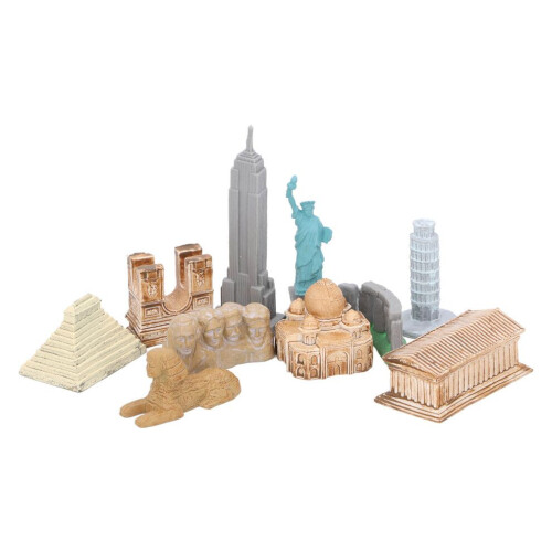 10 piezas de edificios en miniatura de ciudades del mundo 2