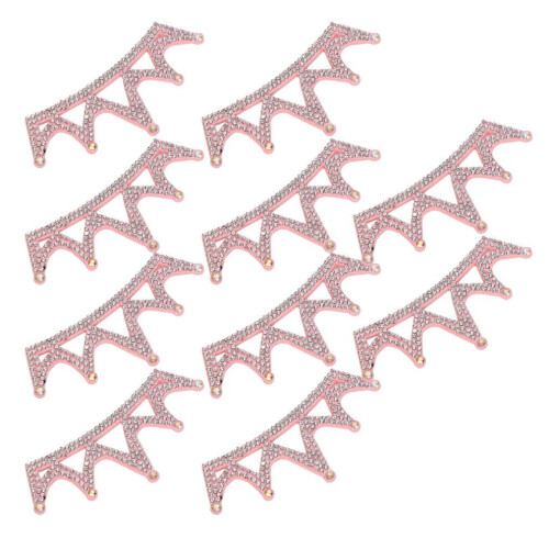 10 st strass tyg applikation kronformade 1