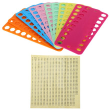 Organisateur de 12 fils à broder en plastique coloré