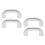 14 sets D-ring connector gesp zilverkleurig glad 3