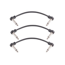 3 cables de conexión para guitarra de 6,35 mm con interfaz derecha
