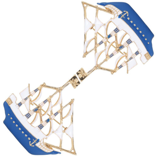 2 broches unisex con forma de velero para collar 2