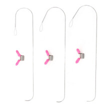Juego de 3 agujas para hilar cuentas de acero inoxidable