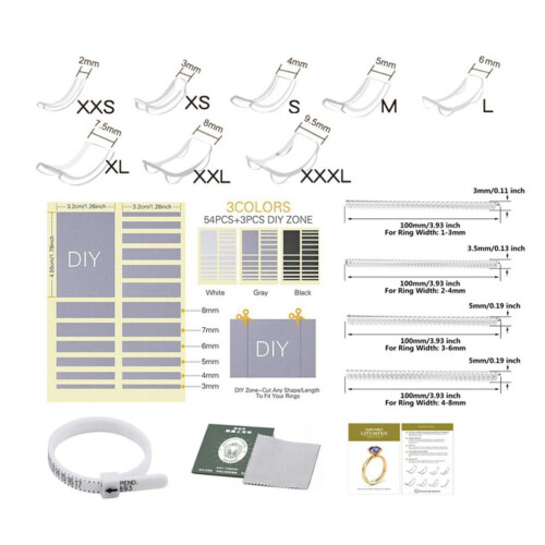 34 Piece Set Ring Size Adjuster For Loose Rings