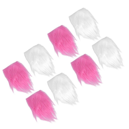 12 barbes de gnome roses et blanches prédécoupées pour loisirs créatifs 1