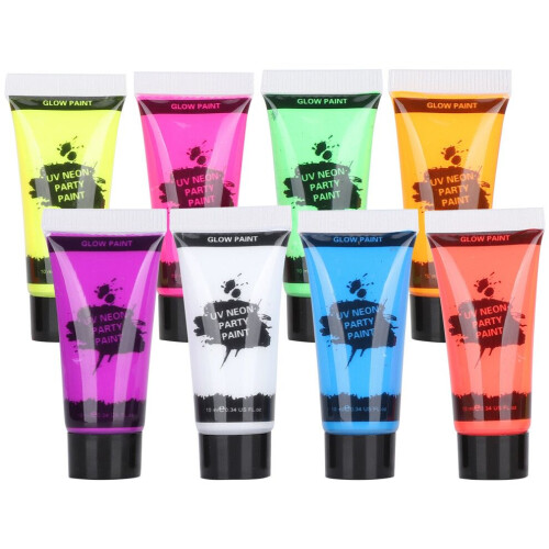 10ml Körperfarben-Set Schwarzlicht-Gesichts- und Körperfarbe