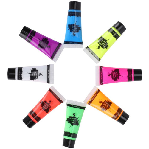 10ml Körperfarben-Set Schwarzlicht-Gesichts- und Körperfarbe 2