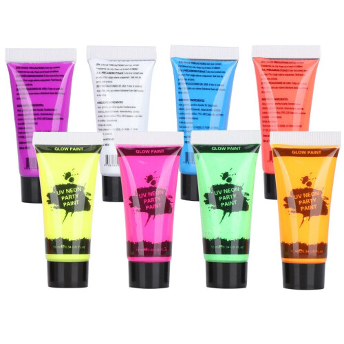 10ml Körperfarben-Set Schwarzlicht-Gesichts- und Körperfarbe 1