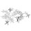 30pcs Airplane Push Pins Cute Metal Decorative 2