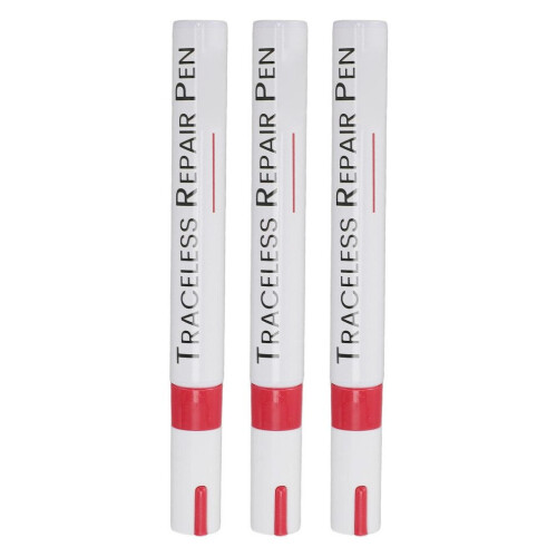 3Pcs Car Touch Up Paint Pen Scratch Remover Red 1