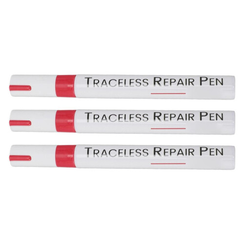 3Pcs Car Touch Up Paint Pen Scratch Remover Red 2