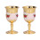 2 Metallbecher mit exquisiter Blumenmalerei 2