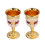 2 Metallbecher mit exquisiter Blumenmalerei 3