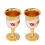 2 Metallbecher mit exquisiter Blumenmalerei 5
