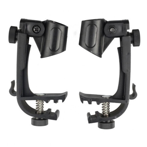 2 stuks drummicrofoonclips, plastic drumvelgen