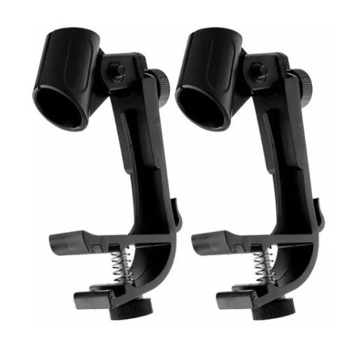 2 stuks drummicrofoonclips, plastic drumvelgen 1