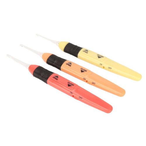 3 Pcs Lighted Crochet Hooks Set 2.5mm 3.0mm 3.5mm 2