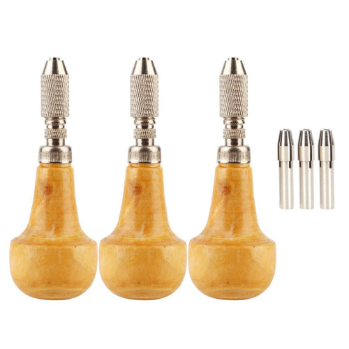3 Set Pin Vise Graver Type Chuck Single End Lock