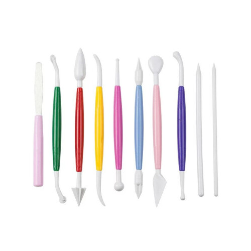 14 Pcs Clay Tools Colored Handle Lightweight 2