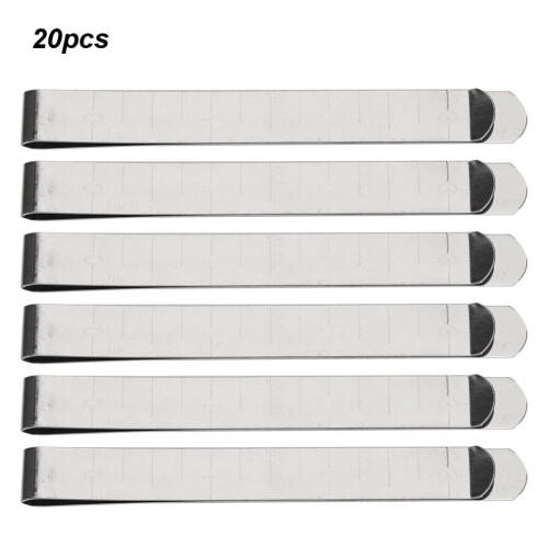 20 st fållklämmor, set med 7,5 cm fixering, metallmått 2