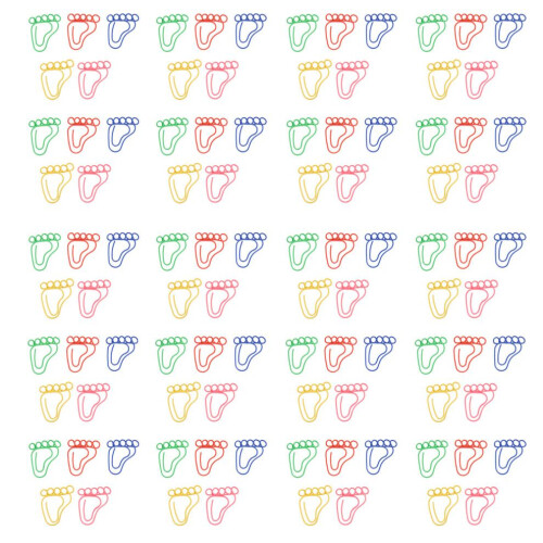 100pcs Footprint Paper Clips Increased Slip