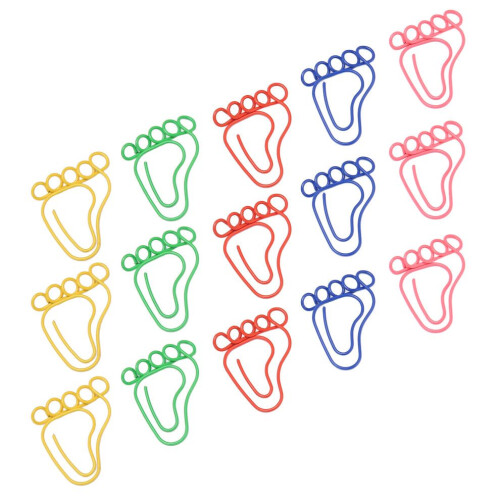 100pcs Footprint Paper Clips Increased Slip 2