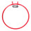 Borduurring van rood plastic voor kruissteek. 1