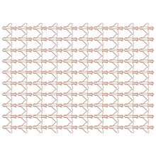 100 st formade gem galvaniserade roséguld