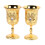 Lot de 2 calices chinois style rétro doré simple 1